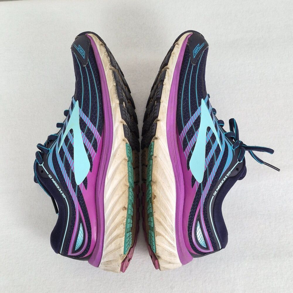 Brooks  Women's Sz 9 Glycerin 15 Evening Blue Purple Cactus W Neutral Running - Picture 3 of 7